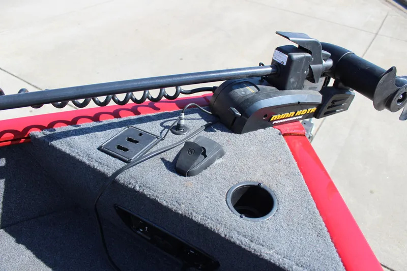 Slide: The Image of 2018 Tracker Pro Guide V-175 SC boat with Minn Kota trolling motor on deck. - 38