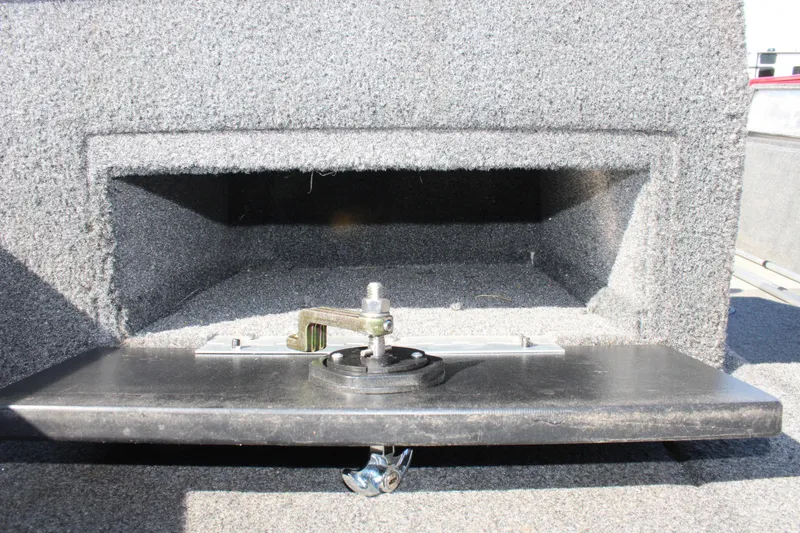 Slide: The Image of 2018 Tracker Pro Guide V-175 SC boat storage compartment with latch mechanism. - 40