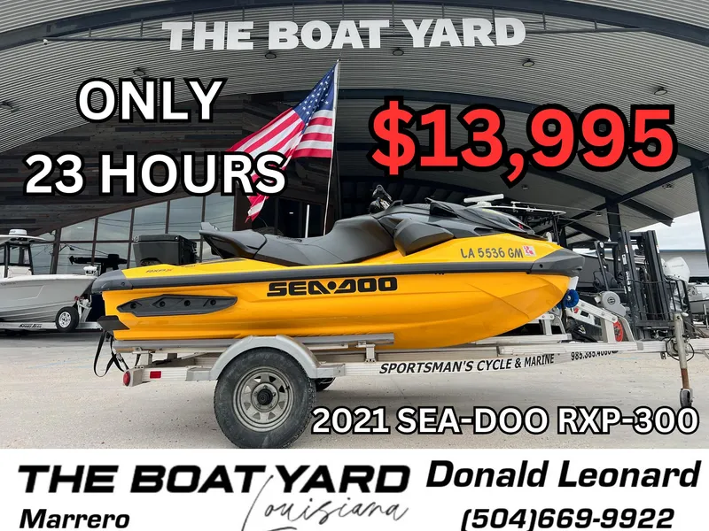 Slide: The Image of 2021 Sea-Doo RXP-X 300 for sale, 23 hours, $13,995 at The Boat Yard, Marrero. - 0