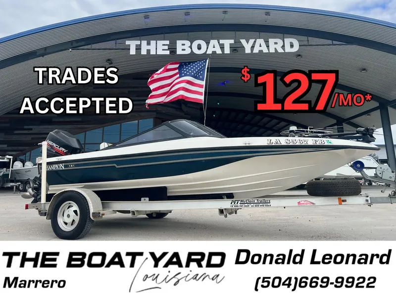 The Image of 1999 Champion 181 Elite boat for sale at The Boat Yard, $127/month, trades accepted. - 0