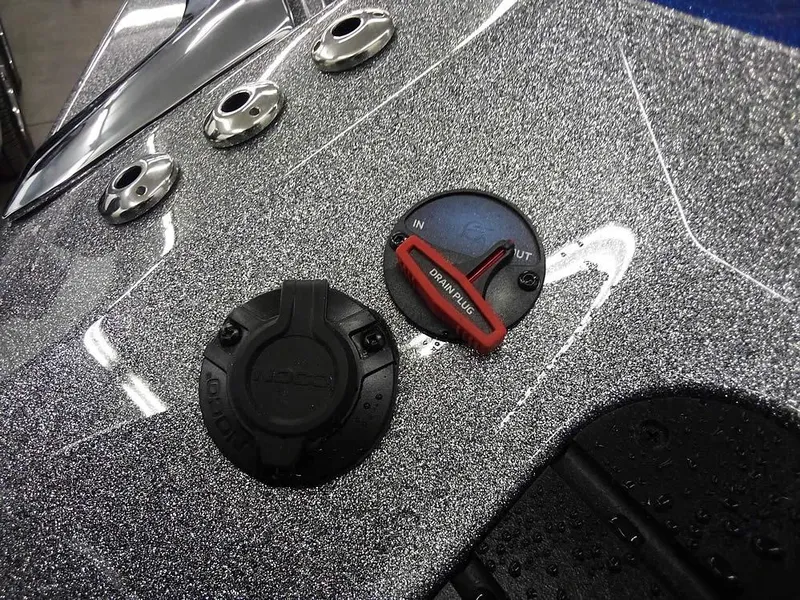 Slide: The Image of 2025 Ranger Z521R Garmin Ranger Cup Equipped boat dashboard with controls and metallic finish. - 10