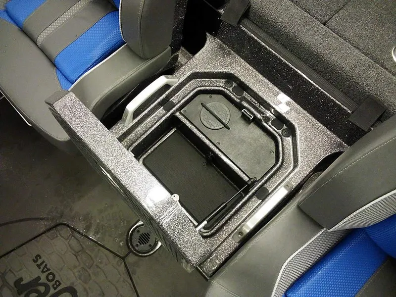 Slide: The Image of 2025 Ranger Z521R Garmin Ranger Cup Equipped boat storage compartment. - 31