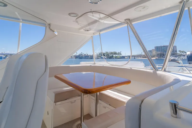 Slide: The Image of Luxurious 2008 Ocean Alexander Pilothouse interior with elegant seating and ocean view. - 14