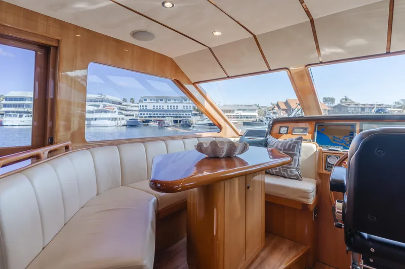 Slide: The Image of Luxurious 2008 Ocean Alexander Pilothouse interior with elegant seating and panoramic windows. - 25