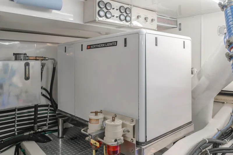 Slide: The Image of Engine room of 2008 Ocean Alexander Pilothouse with Northern Lights generator. - 43