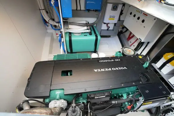 Slide: The Image of Engine room of 2021 Beneteau Monte Carlo 52 with Volvo Penta engine. - 28