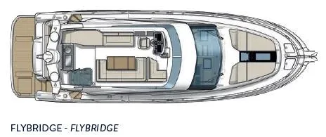 Slide: The Image of Top view of 2021 Beneteau Monte Carlo 52 flybridge layout. - 32