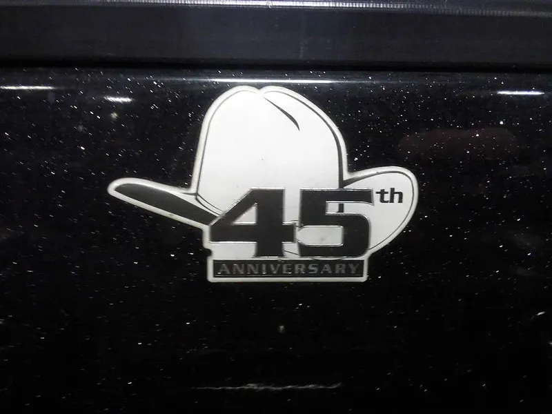 Slide: The Image of 45th Anniversary logo on 2013 Ranger Z520C Comanche boat. - 28