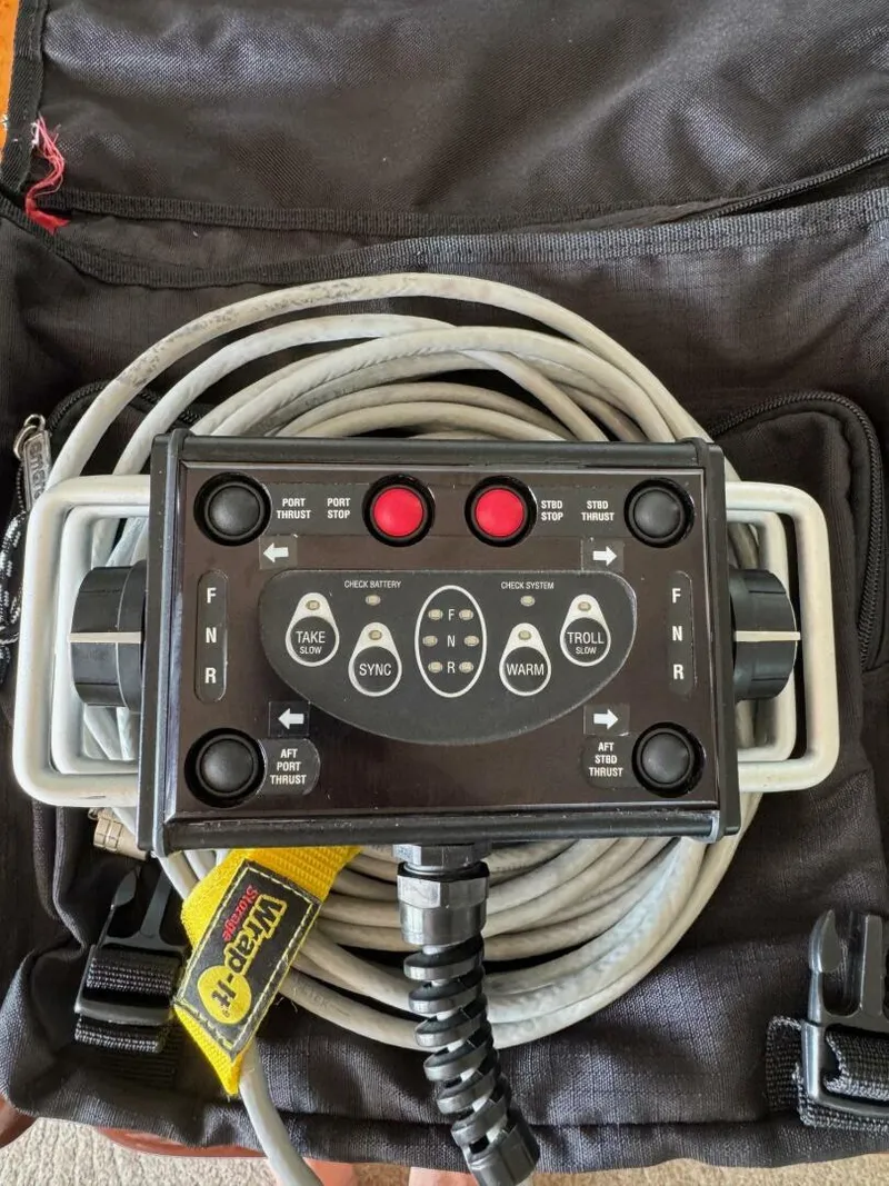 Slide: The Image of Control panel with cables in a bag, featuring various buttons and switches. - 9