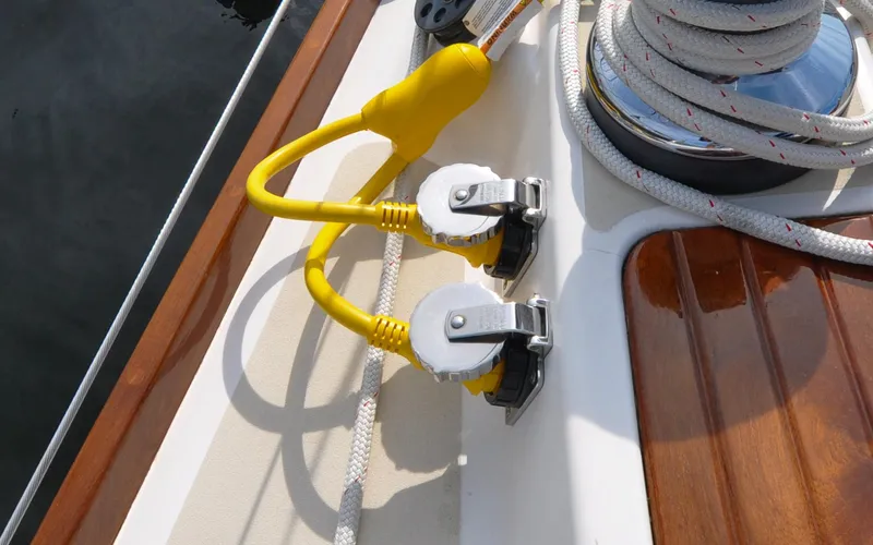 Slide: The Image of Tartan 4100 - Diamond - Cockpit - Shore Power Inlets - 35