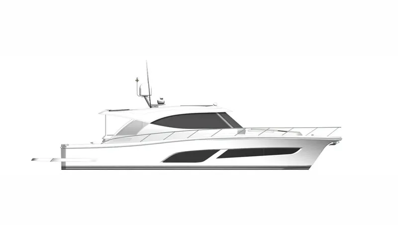 The Image of 2026 Riviera 505 SUV luxury yacht, sleek design, side profile view. - 0