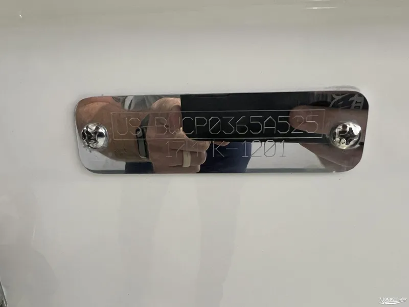 Slide: The Image of Hull identification number on a 2025 Boston Whaler 170 Montauk boat. - 15