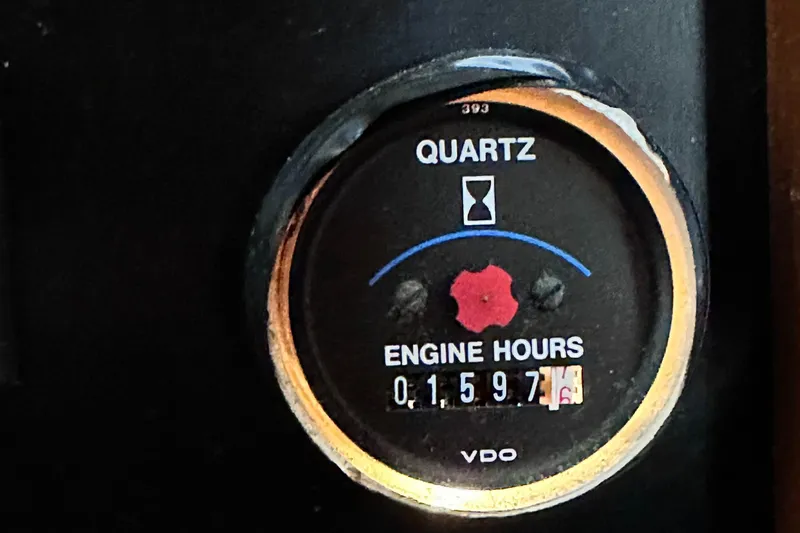 Slide: The Image of Engine room of 1990 Ocean Yachts 48 Super Sport with Onan 12.5 Marine GenSet. - 31