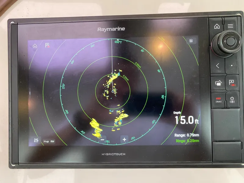 Slide: The Image of Raymarine HybridTouch radar display on 2010 Pearson 38 True North boat. - 13