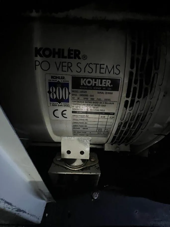 Slide: The Image of Kohler power system in 2006 Carver Voyager, showcasing model and specifications. - 47