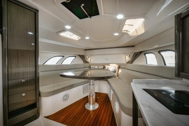 Slide: The Image of Luxurious interior of 2018 Intrepid 475 Sport Yacht with elegant seating and modern design. - 41