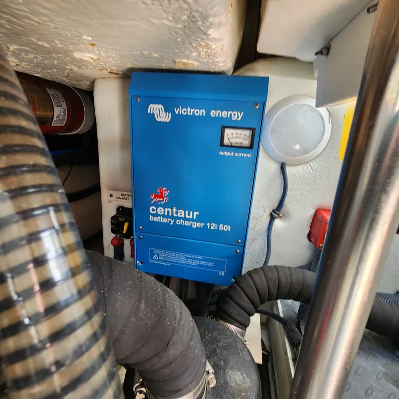 Slide: The Image of Victron Energy Centaur battery charger in 2019 Formula 330 Crossover Bowrider OB boat. - 51