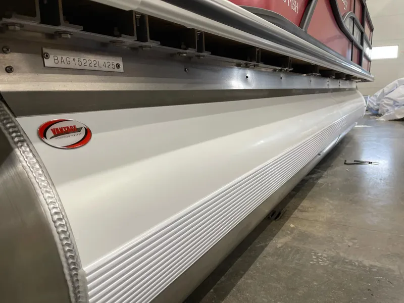 Slide: The Image of 2025 Bentley Pontoons 200 Fish-N-Cruise pontoon detail in a showroom. - 24