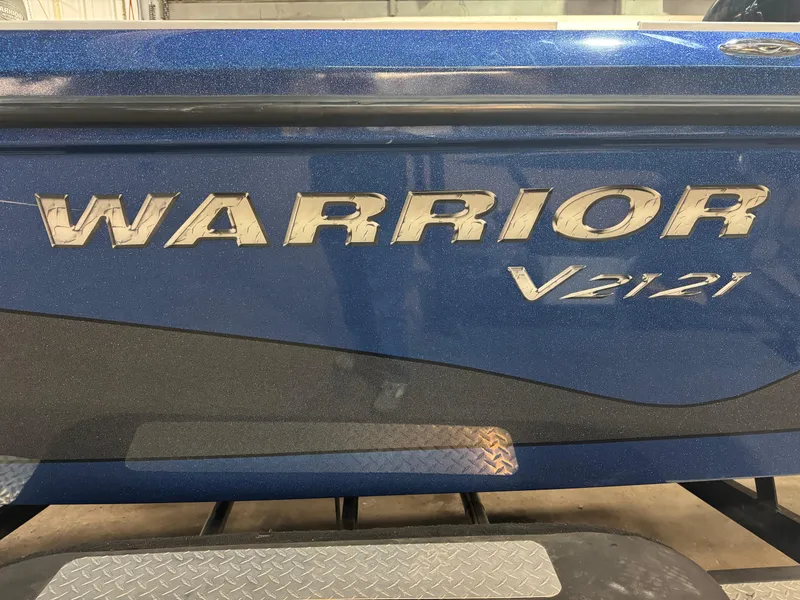 Slide: The Image of Blue 2016 Warrior V2121 boat with metallic logo detailing. - 14