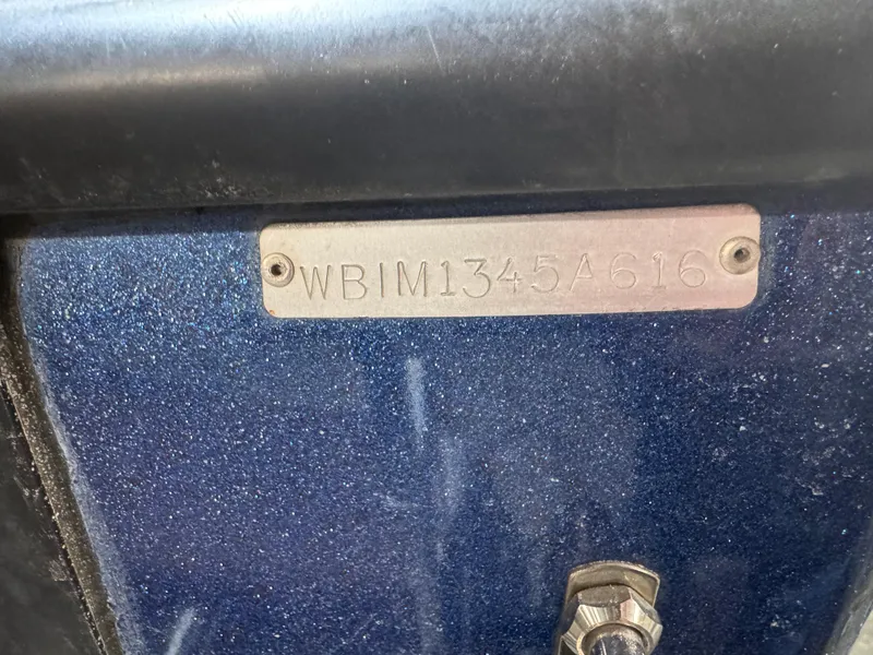 Slide: The Image of Serial number plate on a 2016 Warrior V2121 boat, displaying "WBIM1345A616". - 4