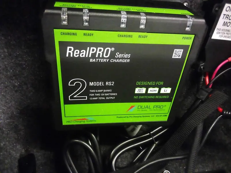 Slide: The Image of RealPRO Series battery charger, Model RS2, designed for 12V batteries, in Ranger VS1665 SC 2025. - 14