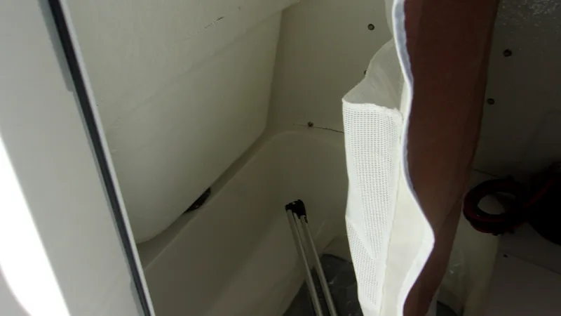 Slide: The Image of Interior storage compartment of 2025 Key West 210 Bay Reef boat. - 17