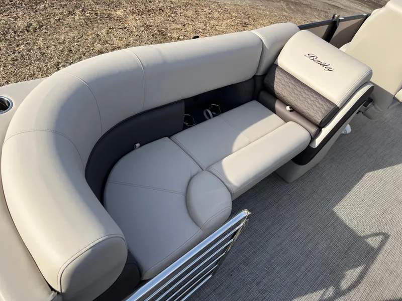 Slide: The Image of Luxurious seating on 2025 Bentley Pontoons 223 Elite Admiral, featuring elegant design and comfort. - 22
