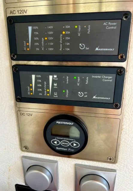 Slide: The Image of Control panel of a 2019 Sargo 33 All Season boat with Mastervolt systems. - 17