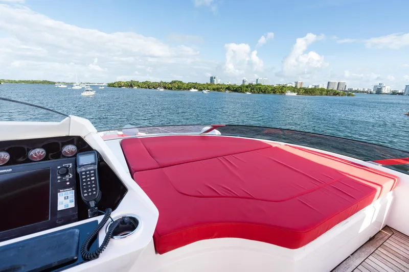 Slide: The Image of Luxurious interior of 2014 Sunseeker 68 Sport Yacht with elegant wood cabinetry. - 18