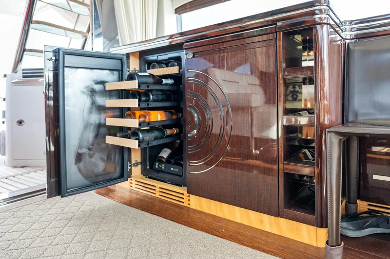 Slide: The Image of Luxurious wine cooler on 2014 Sunseeker 68 Sport Yacht interior. - 19