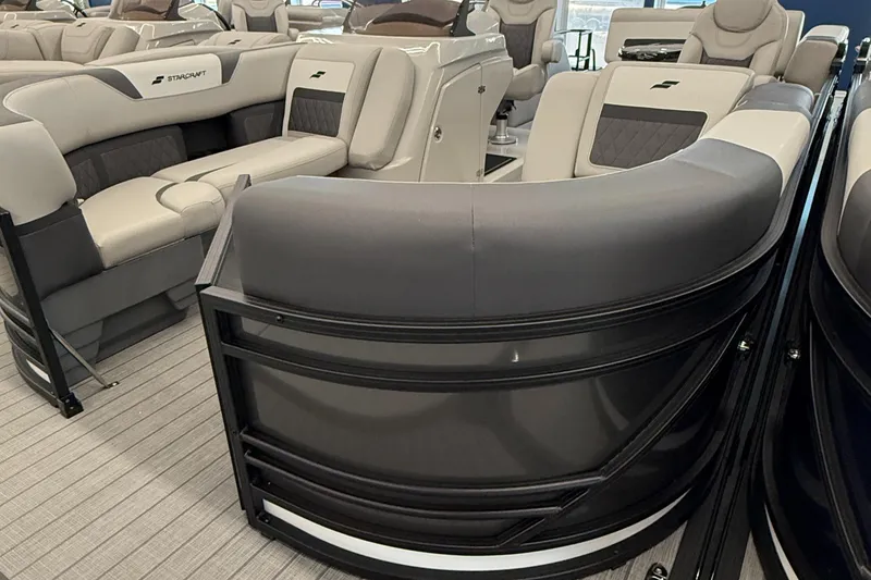 The Image of 2025 Starcraft SLS 3 Q DH boat interior with luxurious seating and modern design. - 0