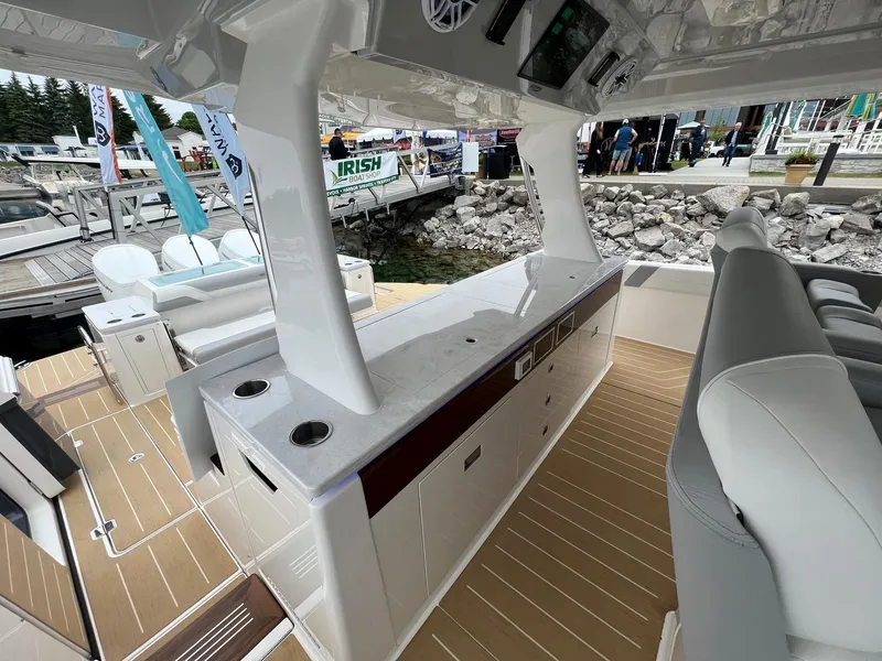 Slide: The Image of 2026 Regal 50 SAV luxury yacht interior with sleek design and modern amenities. - 11
