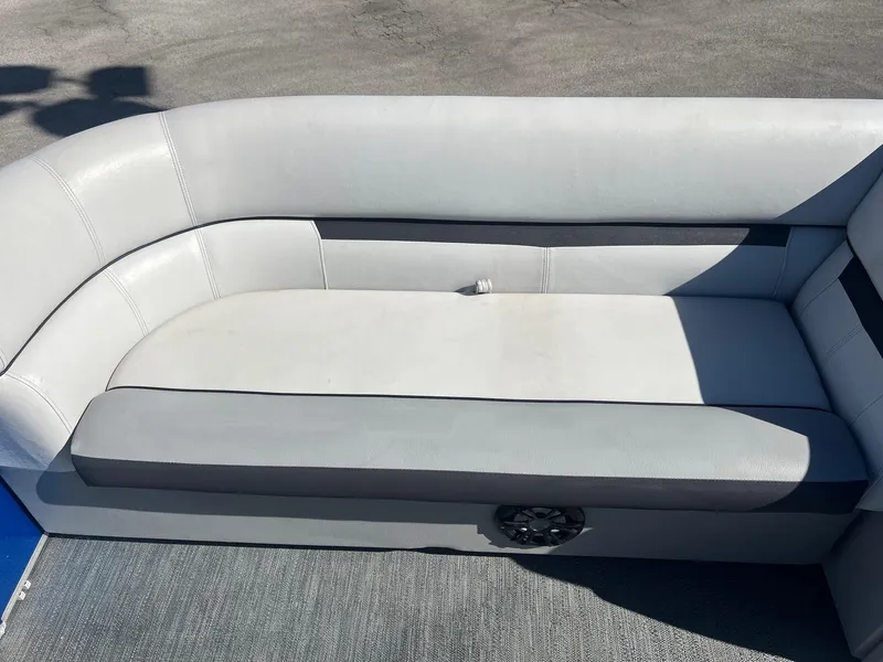 Slide: The Image of 2022 Godfrey SWEETWATER 2286 SFL boat seating, gray upholstery, outdoor setting. - 8