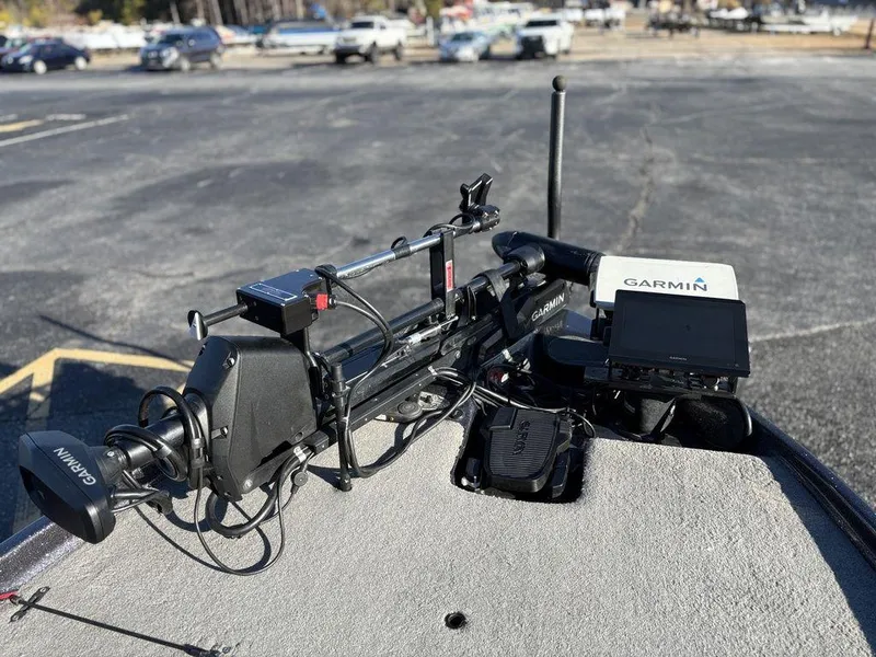 Slide: The Image of 2022 Bass Cat Cougar FTD boat with Garmin electronics on deck. - 10