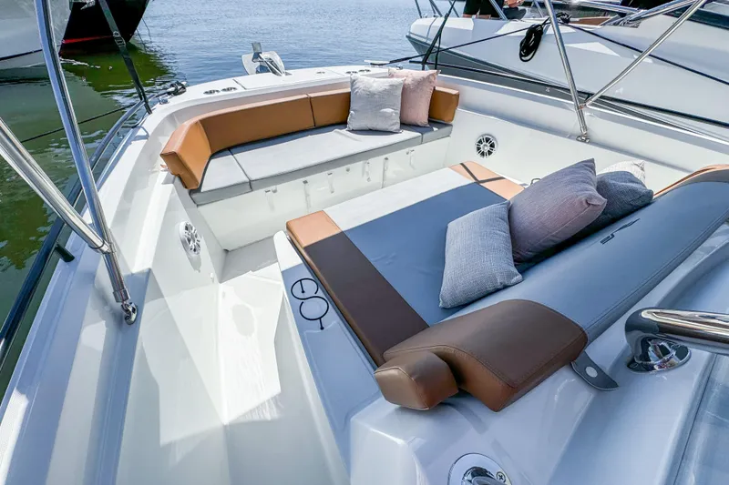 Slide: The Image of 2026 Beneteau Flyer 9 SPACEdeck with comfortable seating area. - 2