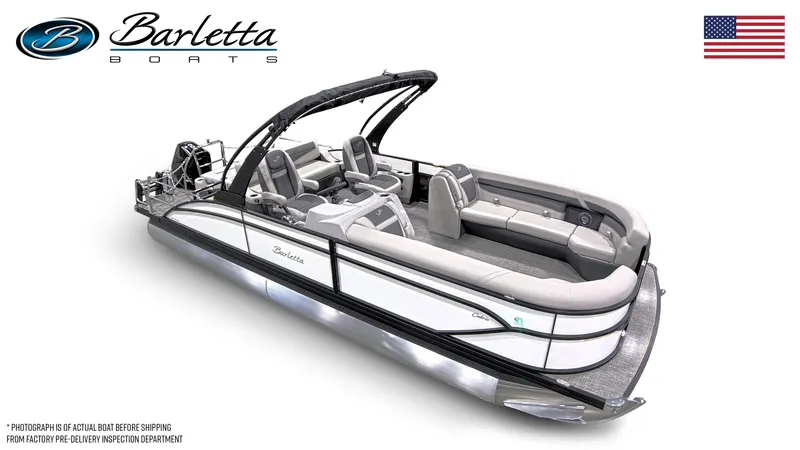 The Image of 2025 Barletta Cabrio 24UC pontoon boat in showroom, available at Yachts to Sea. - 0