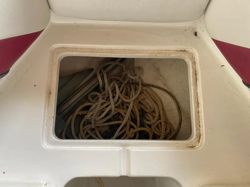 Slide: The Image of Storage compartment with rope in a 1995 Wellcraft 196 S Eclipse boat. - 12