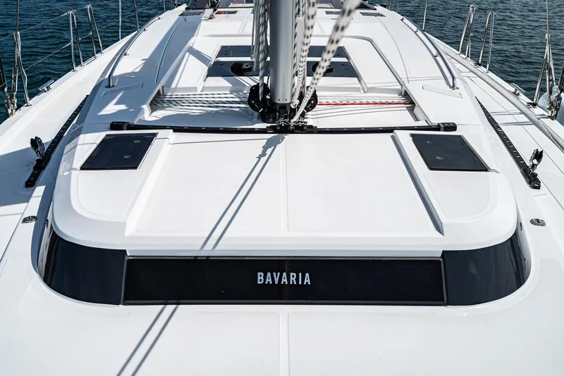 Slide: The Image of 2024 Bavaria C50 yacht deck, showcasing sleek design and modern features. - 21
