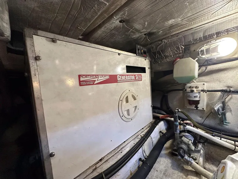 Slide: The Image of Engine room of 2000 Legacy Yachts 40 Sedan with Northern Lights generator. - 51