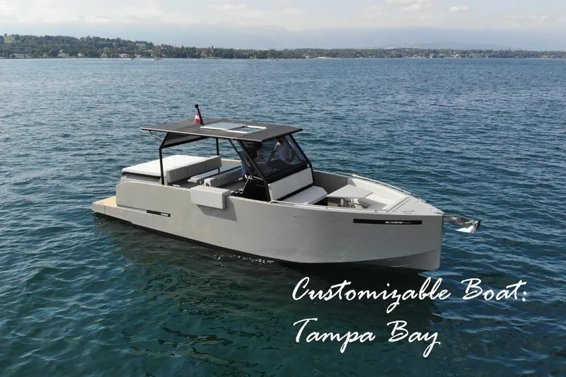 Slide: The Image of 2024 De Antonio Yachts D28 Xplorer on Tampa Bay, customizable luxury boat. - 0
