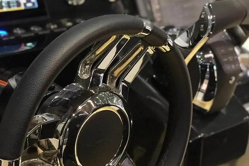 Slide: The Image of Steering wheel of 2024 De Antonio Yachts D28 Xplorer, showcasing luxury design details. - 10