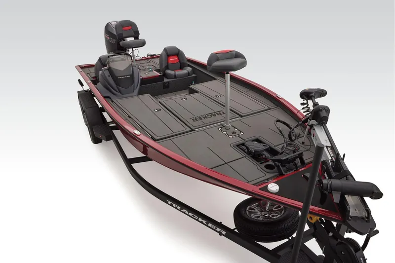 Slide: The Image of 2025 Tracker Savage 215 fishing boat with sleek design and advanced features. - 10
