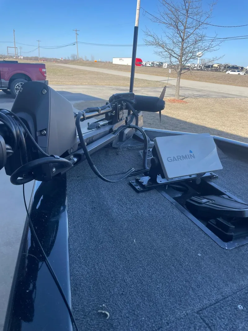 Slide: The Image of 2020 Tracker PT175 boat with Garmin navigation system on deck. - 3