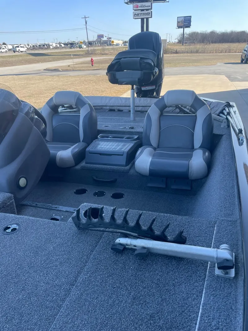 Slide: The Image of 2020 Tracker PT175 boat interior with seating and storage compartments. - 4