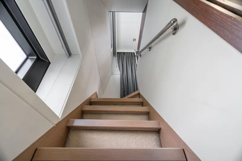 Slide: The Image of Luxurious interior of 2019 Sunseeker Manhattan 66 yacht with modern design and spacious layout. - 12