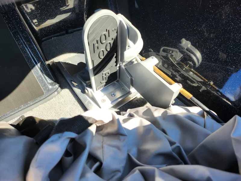 Slide: The Image of Foot pedal in a 2021 Nitro Z18 Pro boat interior. - 14