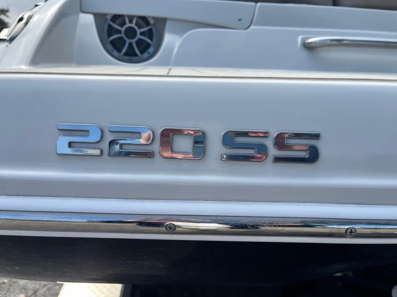 Slide: The Image of Crownline 220SS 2021 model emblem on boat exterior. - 5