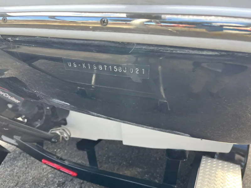 Slide: The Image of 2021 Crownline 220SS boat hull identification number on trailer. - 6