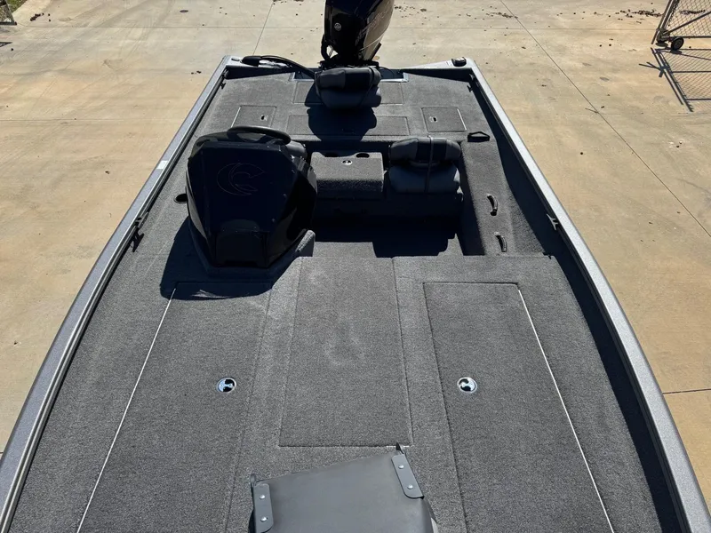 Slide: The Image of 2023 Crestliner XF 189 boat interior with spacious deck and seating. - 3