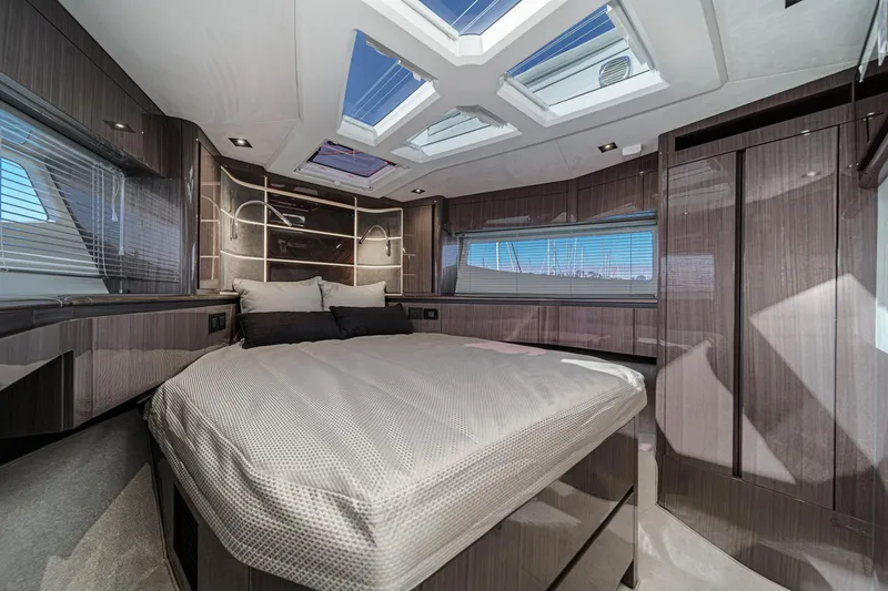 Slide: The Image of Luxurious interior of 2025 Galeon 500 Fly yacht with skylights and modern design. - 44